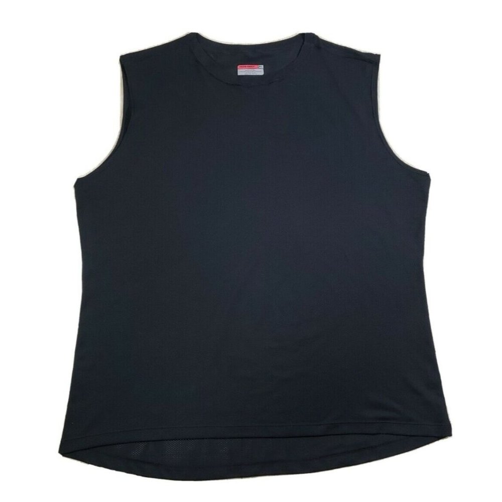 Novara XL Sleeveless Tank Top Shirt Vented Mesh Lightweight Black Cycle Gym